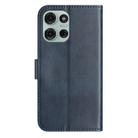 For Motorola Moto G75 5G Dual-Folded S-shape Leather Phone Case(Navy Blue) - 3