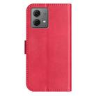 For Motorola Moto G84 5G Dual-Folded S-shape Leather Phone Case(Rose Red) - 3