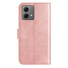 For Motorola Moto G84 5G Dual-Folded S-shape Leather Phone Case(Rose Gold) - 3