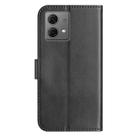 For Motorola Moto G84 5G Dual-Folded S-shape Leather Phone Case(Black) - 3
