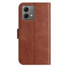 For Motorola Moto G84 5G Dual-Folded S-shape Leather Phone Case(Coffee) - 3