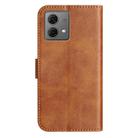 For Motorola Moto G84 5G Dual-Folded S-shape Leather Phone Case(Brown) - 3