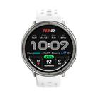 For Amazfit Active 2 Silver Buckle Silicone Sport Watch Band(White) - 2