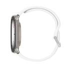 For Amazfit Active 2 Silver Buckle Silicone Sport Watch Band(White) - 3