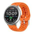For Amazfit Active 2 Silver Buckle Silicone Sport Watch Band(Orange) - 1