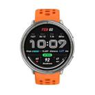 For Amazfit Active 2 Silver Buckle Silicone Sport Watch Band(Orange) - 2