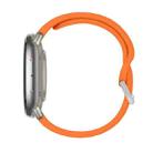 For Amazfit Active 2 Silver Buckle Silicone Sport Watch Band(Orange) - 3