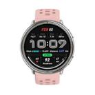 For Amazfit Active 2 Silver Buckle Silicone Sport Watch Band(Pink) - 2