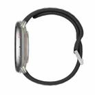 For Amazfit Active 2 Silver Buckle Silicone Sport Watch Band(Black) - 3