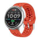 For Amazfit Active 2 Silver Buckle Silicone Sport Watch Band(Red) - 1