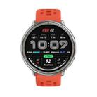 For Amazfit Active 2 Silver Buckle Silicone Sport Watch Band(Red) - 2