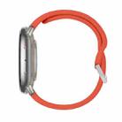 For Amazfit Active 2 Silver Buckle Silicone Sport Watch Band(Red) - 3