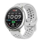 For Amazfit Active 2 Silver Buckle Silicone Sport Watch Band(Grey) - 1