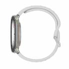 For Amazfit Active 2 Silver Buckle Silicone Sport Watch Band(Grey) - 3
