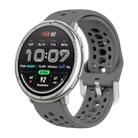 For Amazfit Active 2 Silver Buckle Silicone Sport Watch Band(Space Grey) - 1