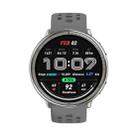For Amazfit Active 2 Silver Buckle Silicone Sport Watch Band(Space Grey) - 2
