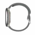 For Amazfit Active 2 Silver Buckle Silicone Sport Watch Band(Space Grey) - 3