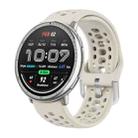 For Amazfit Active 2 Silver Buckle Silicone Sport Watch Band(Starlight) - 1