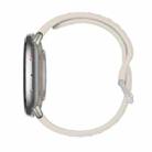 For Amazfit Active 2 Silver Buckle Silicone Sport Watch Band(Starlight) - 3