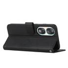 For Honor 90 Stitching Calf Texture Buckle Leather Phone Case(Black) - 3
