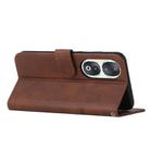 For Honor 90 Stitching Calf Texture Buckle Leather Phone Case(Brown) - 3