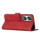 For Honor 90 Stitching Calf Texture Buckle Leather Phone Case(Red) - 3