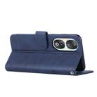 For Honor 90 Stitching Calf Texture Buckle Leather Phone Case(Blue) - 3