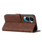 For Honor 90 Lite / X50i 5G Stitching Calf Texture Buckle Leather Phone Case(Brown) - 3