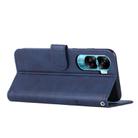 For Honor 90 Lite / X50i 5G Stitching Calf Texture Buckle Leather Phone Case(Blue) - 3