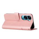 For Honor 90 Lite / X50i 5G Stitching Calf Texture Buckle Leather Phone Case(Rose Gold) - 3