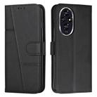 For Honor 200 Pro Stitching Calf Texture Buckle Leather Phone Case(Black) - 1