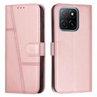 For Honor X5b / X5b Plus 4G Stitching Calf Texture Buckle Leather Phone Case(Rose Gold) - 1