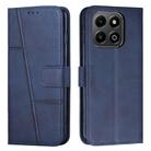 For Honor X6b / X6a Stitching Calf Texture Buckle Leather Phone Case(Blue) - 1