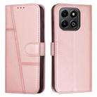 For Honor X6b / X6a Stitching Calf Texture Buckle Leather Phone Case(Rose Gold) - 1