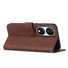 For Honor X7b 4G / 5G / 90 Smart Stitching Calf Texture Buckle Leather Phone Case(Brown) - 3