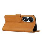 For Honor X7b 4G / 5G / 90 Smart Stitching Calf Texture Buckle Leather Phone Case(Yellow) - 3