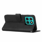 For Honor X8c 4G Stitching Calf Texture Buckle Leather Phone Case(Black) - 3