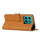 For Honor X8c 4G Stitching Calf Texture Buckle Leather Phone Case(Yellow) - 3