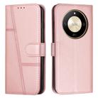 For Honor X50 / X9b / X50 GT Stitching Calf Texture Buckle Leather Phone Case(Rose Gold) - 1