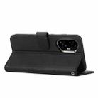 For Honor 400 Stitching Calf Texture Buckle Leather Phone Case(Black) - 3