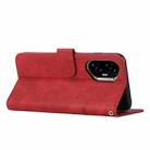 For Honor 400 Stitching Calf Texture Buckle Leather Phone Case(Red) - 3