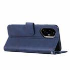 For Honor 400 Stitching Calf Texture Buckle Leather Phone Case(Blue) - 3