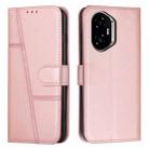 For Honor 400 Stitching Calf Texture Buckle Leather Phone Case(Rose Gold) - 1