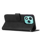 For Honor 400 Lite Stitching Calf Texture Buckle Leather Phone Case(Black) - 3