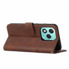 For Honor 400 Lite Stitching Calf Texture Buckle Leather Phone Case(Brown) - 3