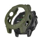 For Garmin Descent G2 Half Coverage Hollow TPU Armor Watch Protective Case(Army Green) - 1