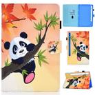 For Samsung Galaxy Tab S8 / Galaxy Tab S7 T870 Colored Drawing Horizontal Flip Leather Case with Holder & Card Slots & Pen Slot & Sleep / Wake-up Function(Bamboo Bear) - 1