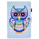 For Samsung Galaxy Tab S8 / Galaxy Tab S7 T870 Colored Drawing Horizontal Flip Leather Case with Holder & Card Slots & Pen Slot & Sleep / Wake-up Function(Colored Owl) - 1