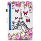 For Samsung Galaxy Tab S8 / Galaxy Tab S7 T870 Colored Drawing Horizontal Flip Leather Case with Holder & Card Slots & Pen Slot & Sleep / Wake-up Function(Flower Tower) - 4