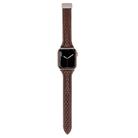 For Apple Watch 46mm / 49mm / 45mm / 44mm Kalebol Diamond Pattern Magnetic Buckle Leather Strap(Coffee) - 3